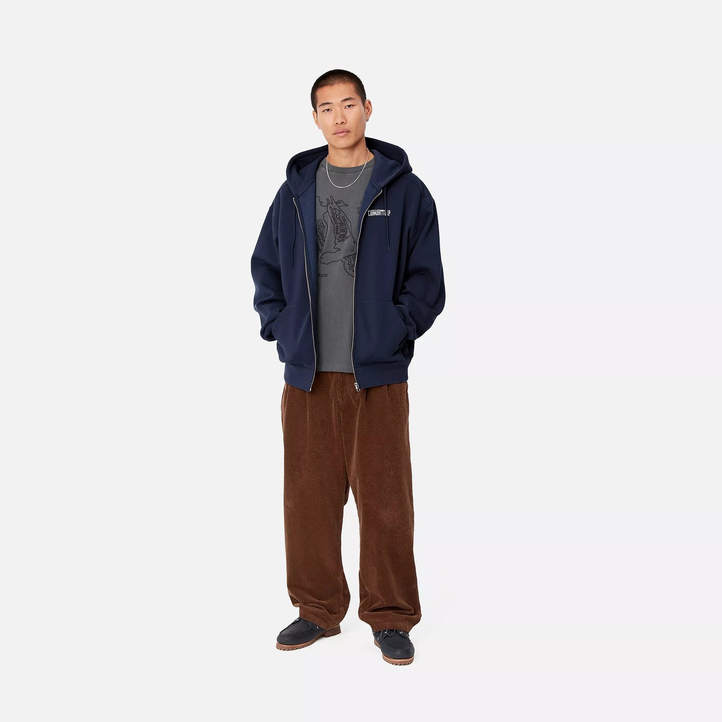 Carhartt WIP Hooded Think Tank Sweat Jacket Blue/White