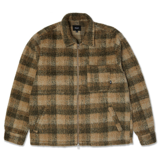HUF Megablast Plaid Jacket Desert