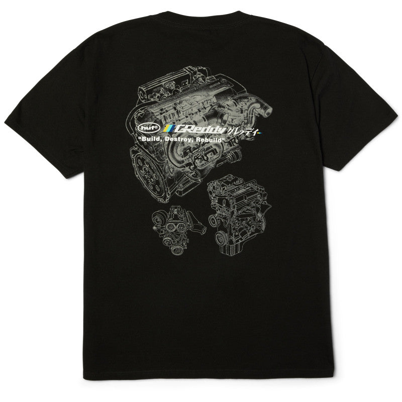 HUF x Greddy Motors T-Shirt Black