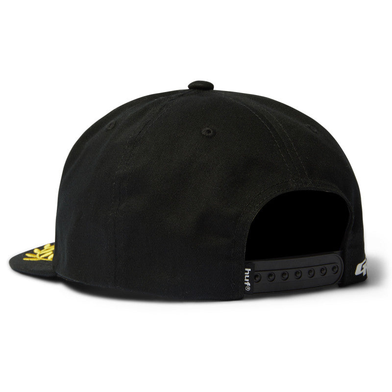HUF x Greddy Team Snapback Black