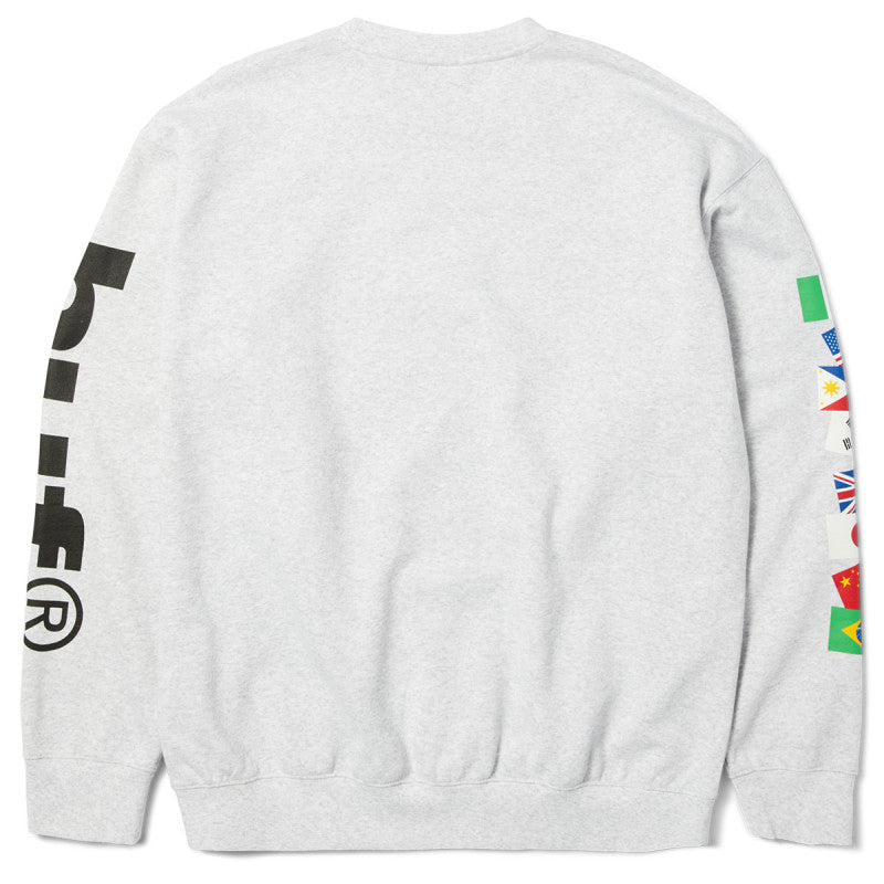 HUF x Mickey Worldwide Tour Sweater Heather Grey