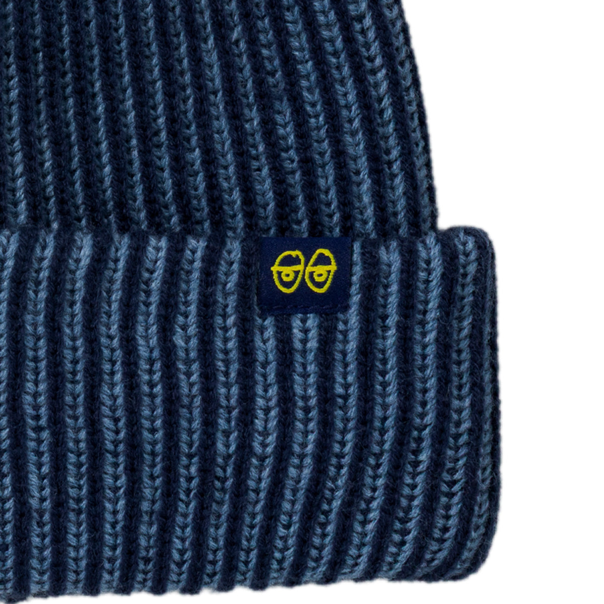 Krooked Eyes Clip Cuff Beanie Navy/Blue/Yellow