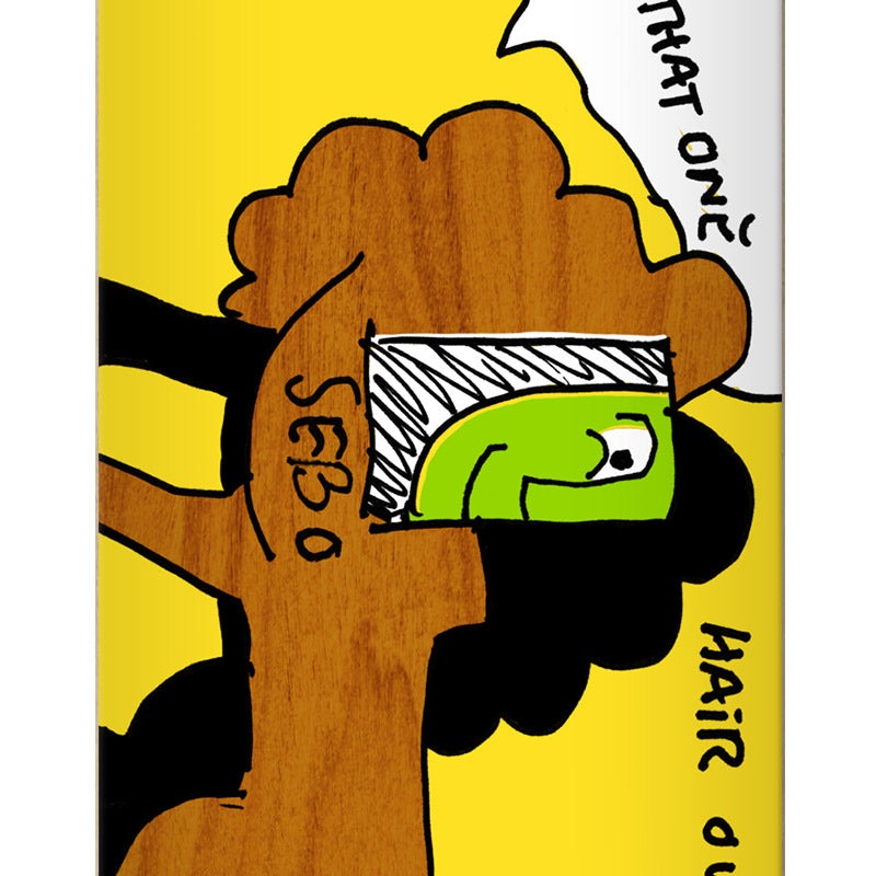 Krooked Sebo Anarchy Skateboard Deck Yellow 8.12