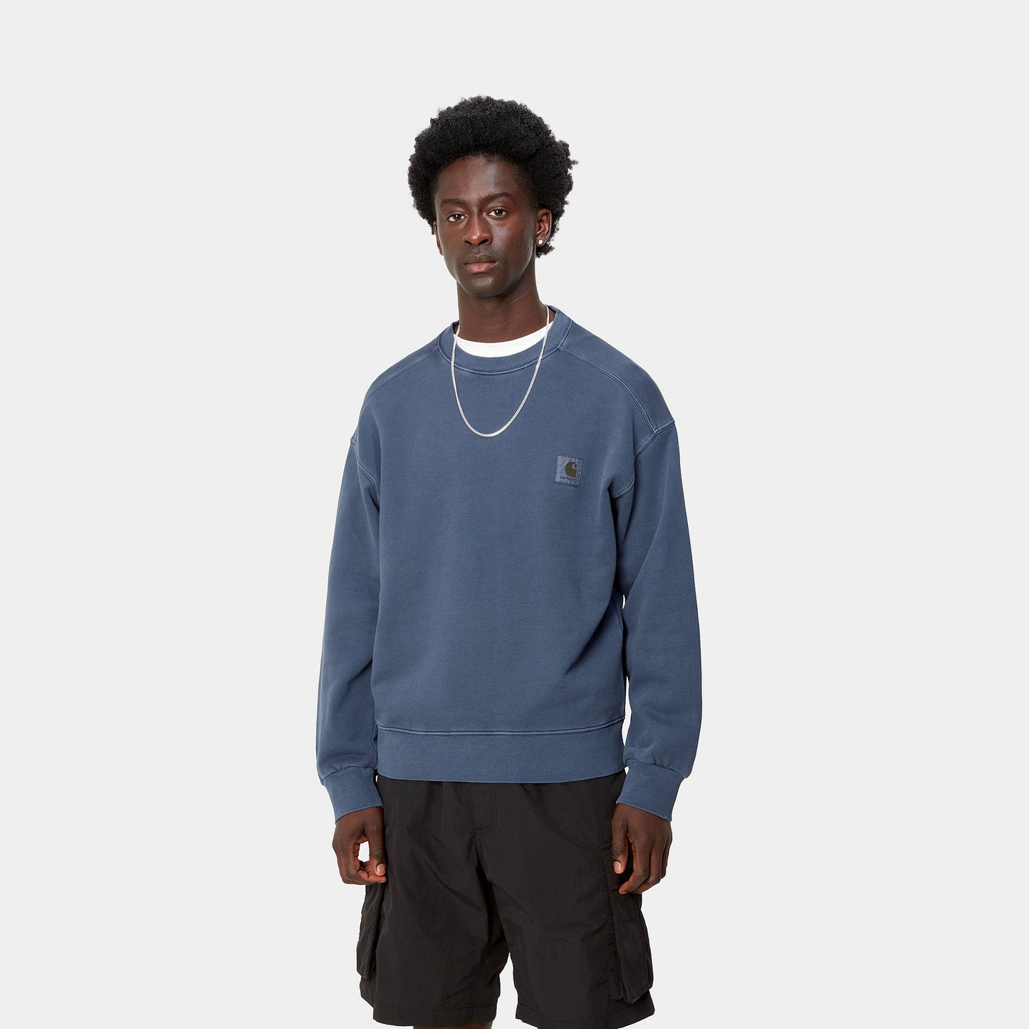 Carhartt WIP Nelson Sweater Elder Garment Dyed