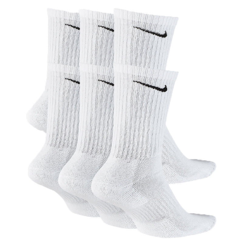 Nike SB Everyday Cush Crew Socks 6Pr White/Black