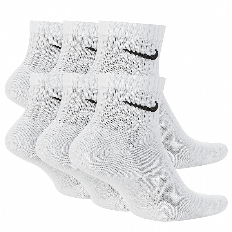 Nike SB Everyday Cushioned Ankle Socks 6Pr White/Black