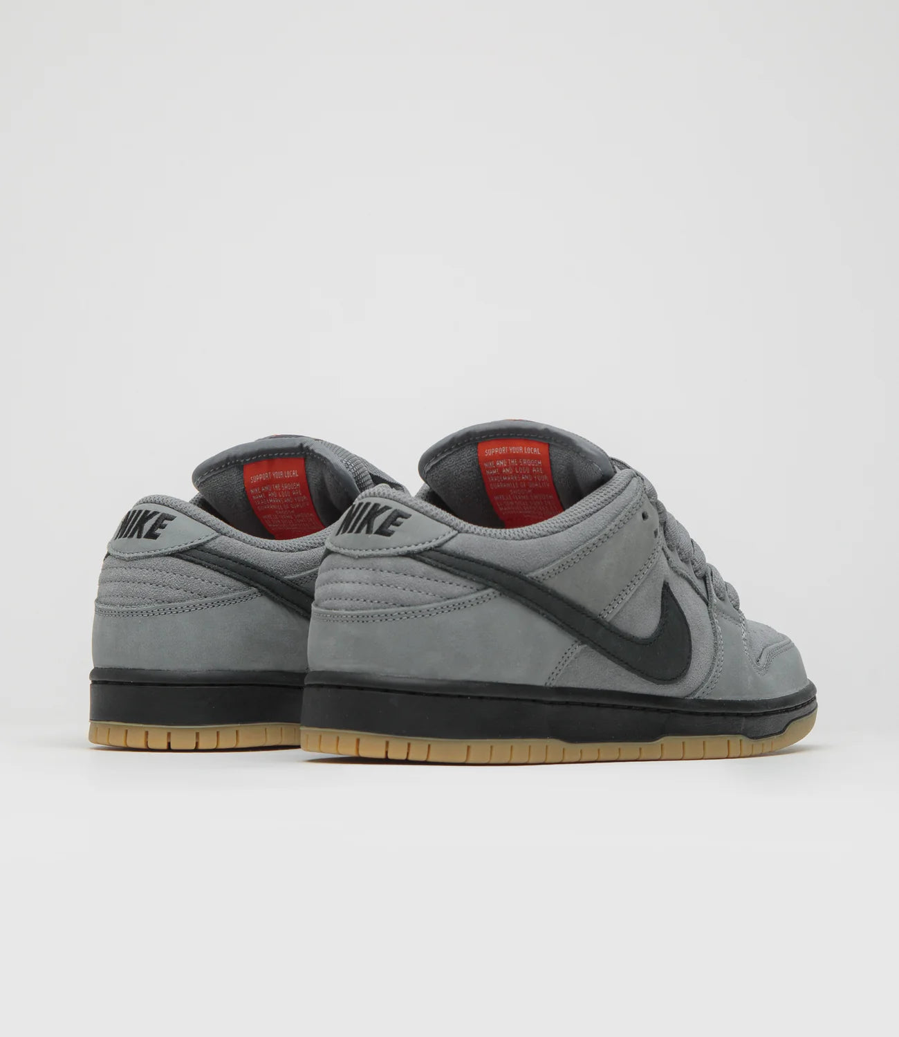 Nike SB Dunk Low Pro Cool Grey/Black-Cool Grey-Dk Grey-Gum Lt Brown-Safety Orange