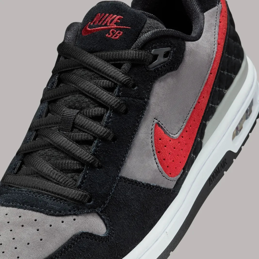 Nike SB Paul Rodriguez Zoom Air Low Black/Varsity Red-Flint Grey-Black-Med Grey-White