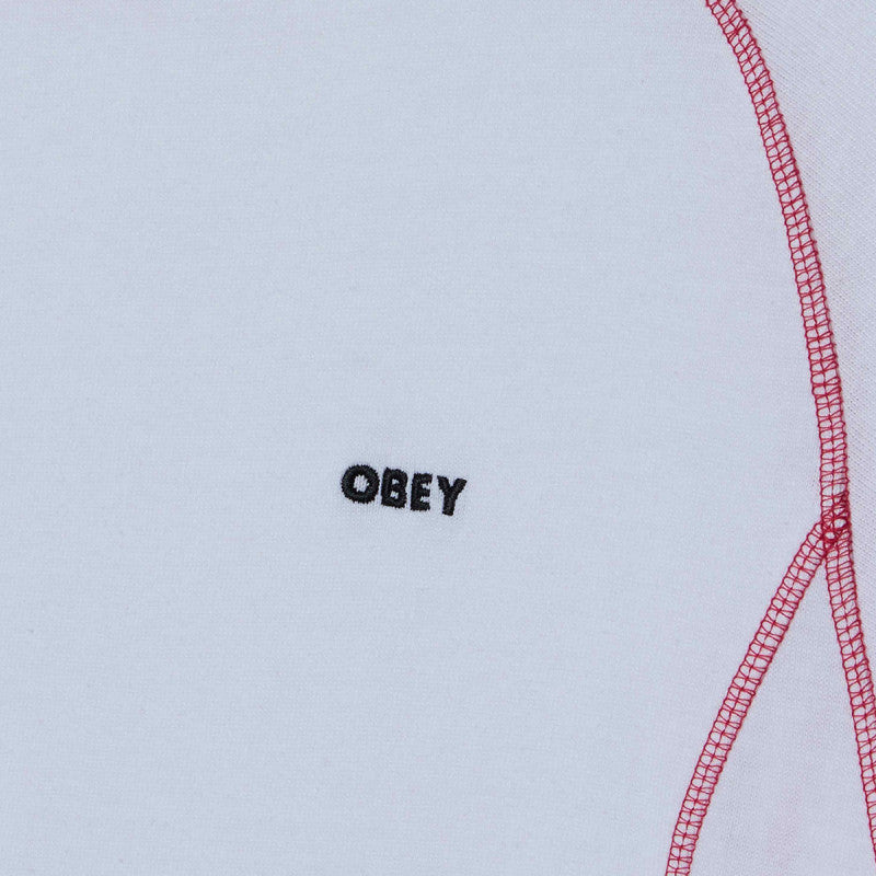 Obey Aaron Contrast Stitch Longsleeve T-Shirt White