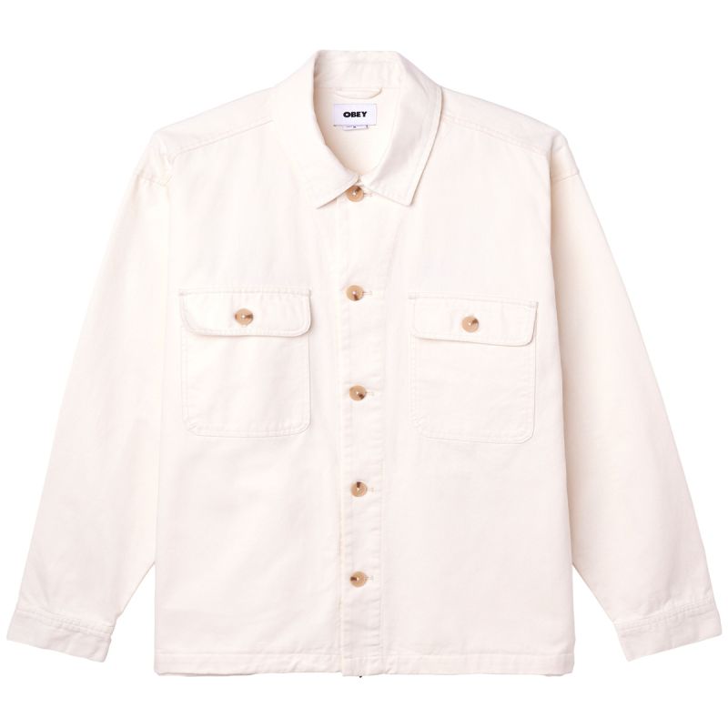 Obey Afternoon Shirt Jacket Unbleached