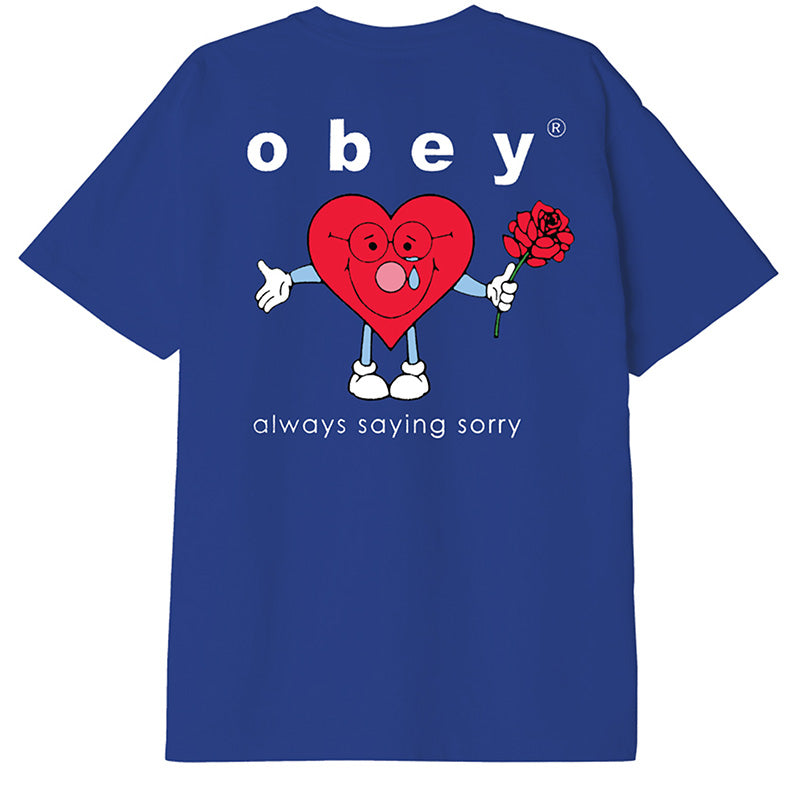 Obey Always Saying Sorry T-Shirt Surf Blue
