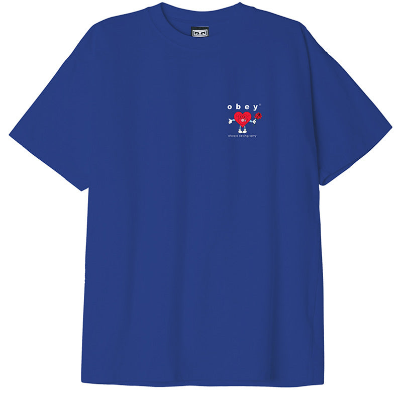 Obey Always Saying Sorry T-Shirt Surf Blue