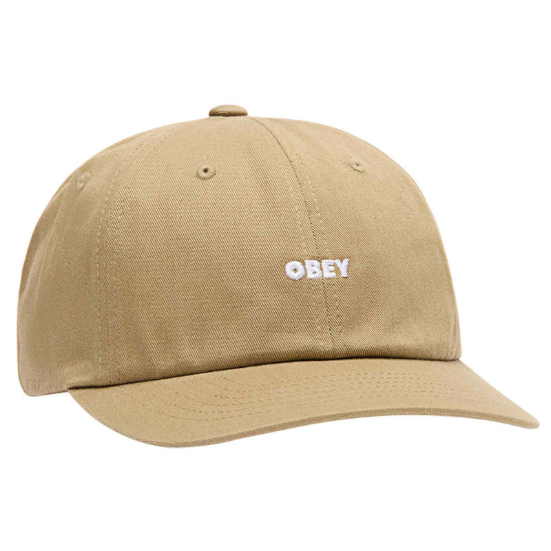 Obey Bold Curve 6 Panel Cap Khaki