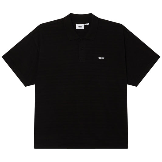 Obey Bold Polo Shirt Pigment Black