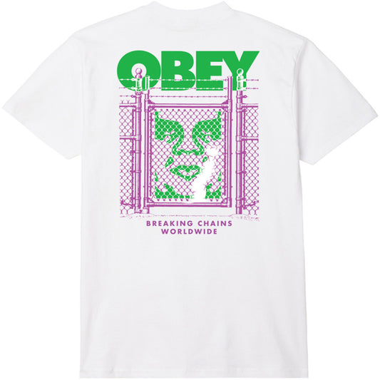 Obey Chain Link Fence Icon T-Shirt White