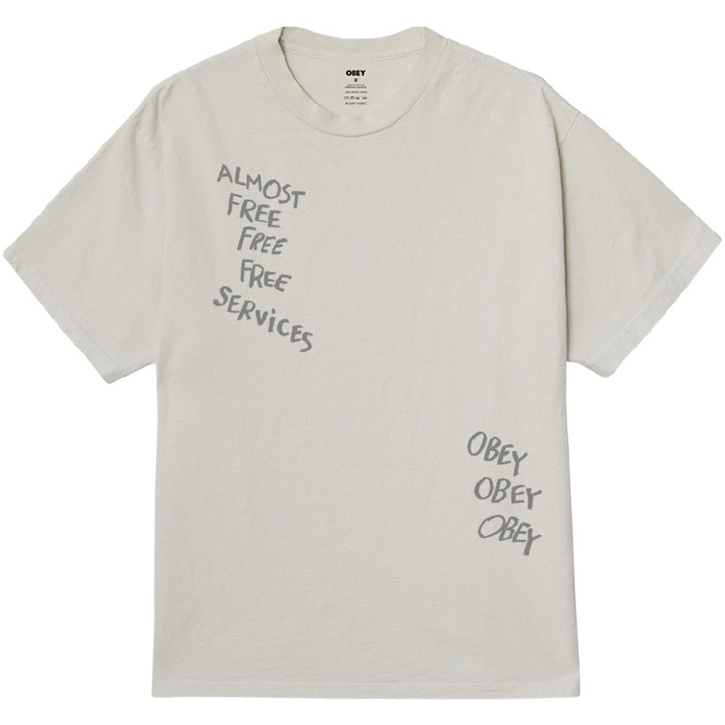 Obey Chaos And Dissent T-Shirt Chalk White