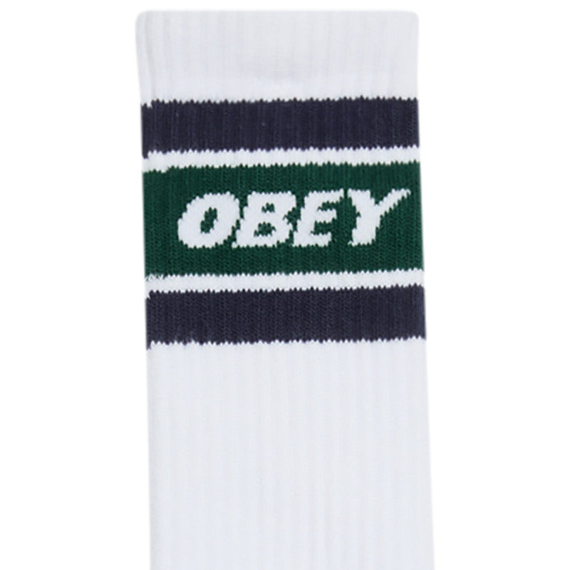 Obey Cooper II Socks White/Eden Green