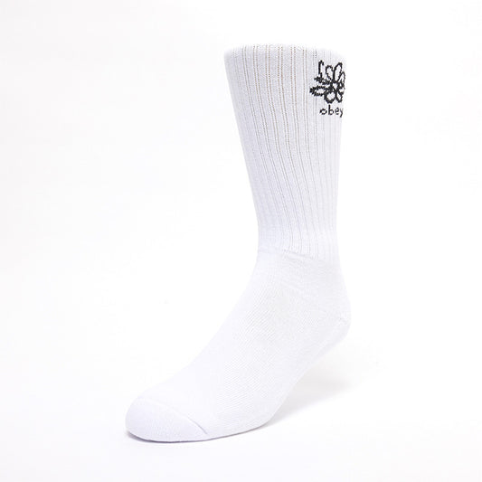 Obey Dahlia Socks White