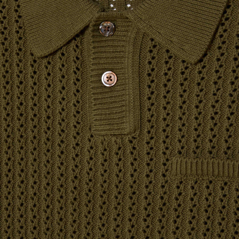 Obey Duane Polo Sweater Tea Leaf