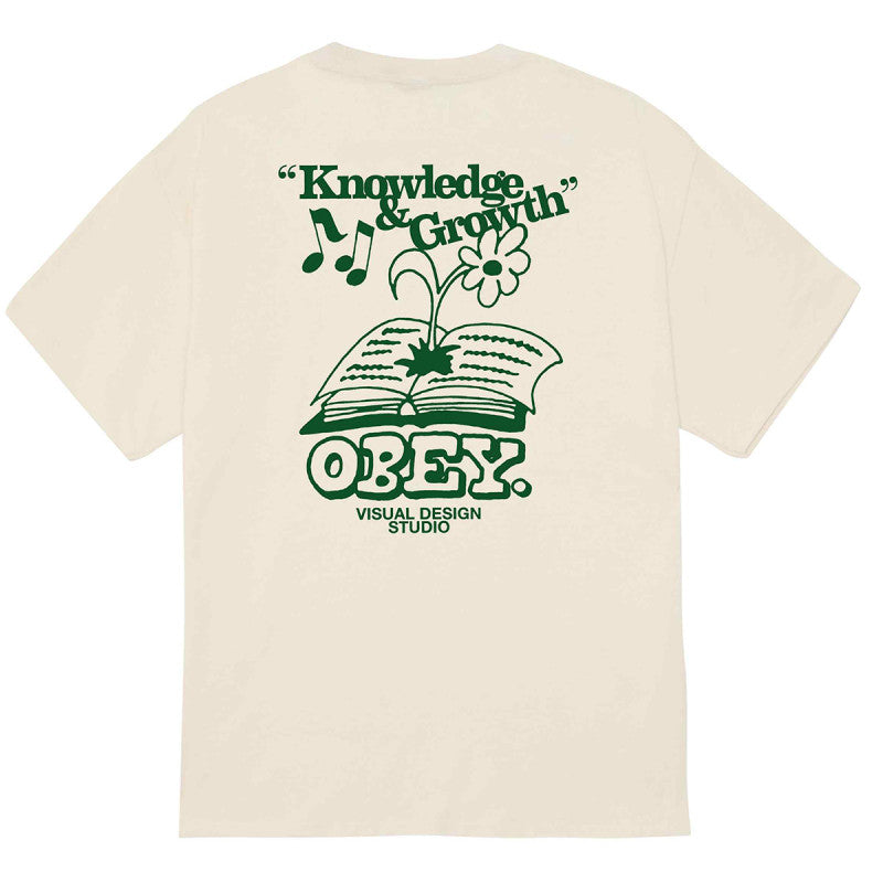 Obey Knowledge & Growth T-Shirt Cream
