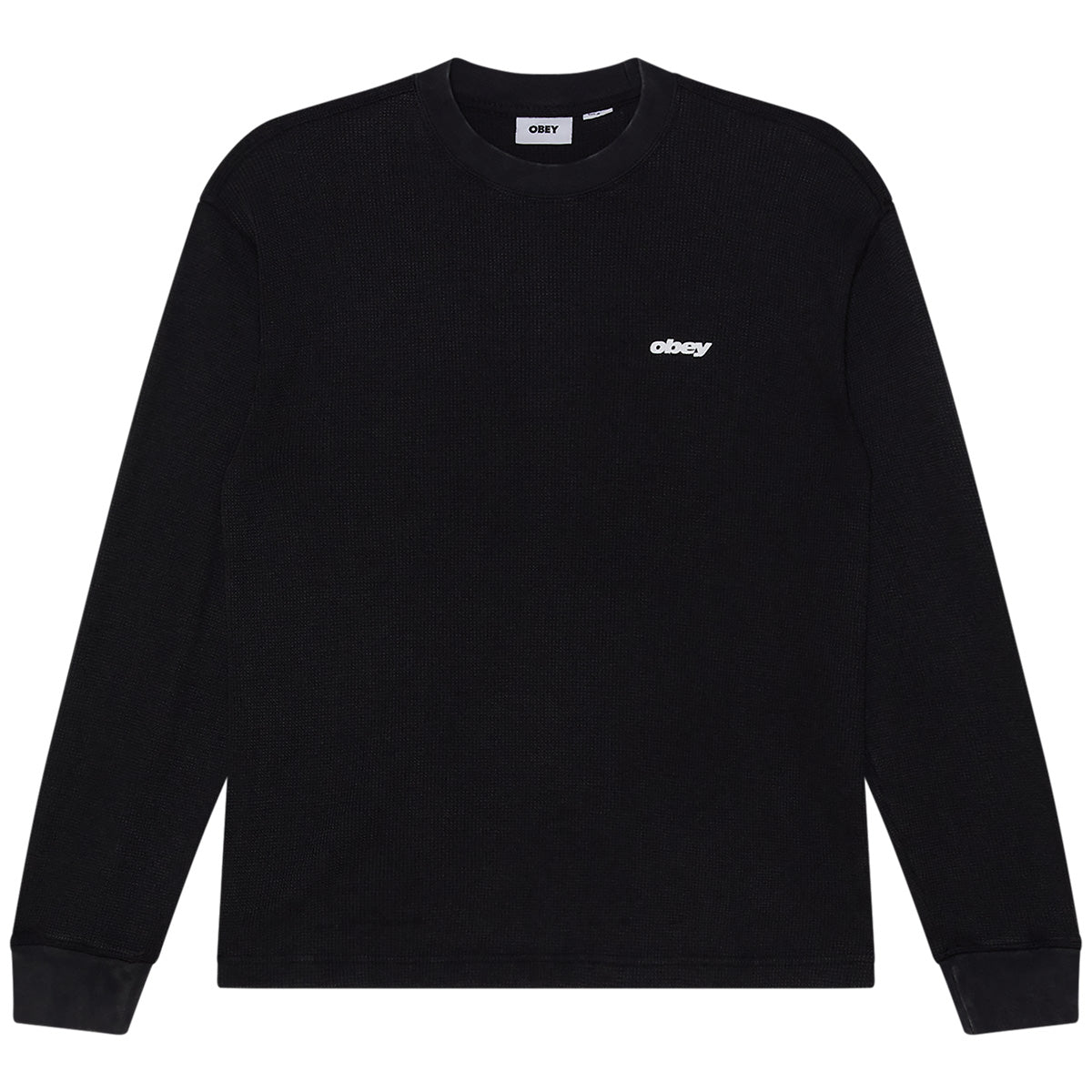 Obey League Thermal Longsleeve T-Shirt Dusty Black Limo