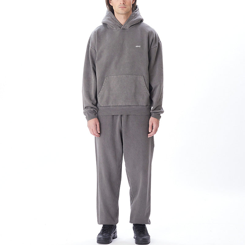 Obey Lowercase Pigment Hooded Sweater Pigment Digital Black