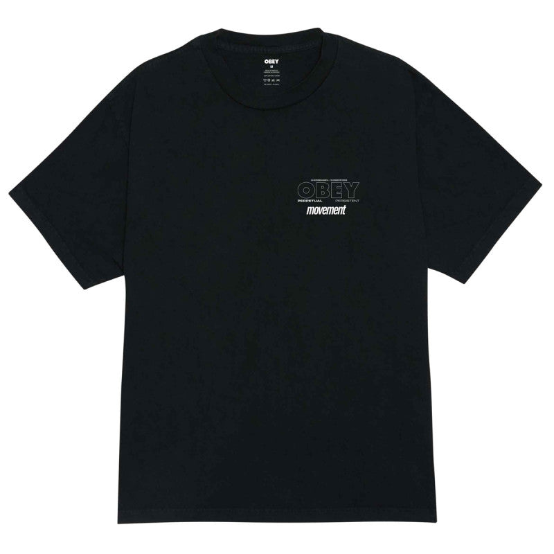Obey Persistent Movement T-Shirt Pigment True Vintage Black