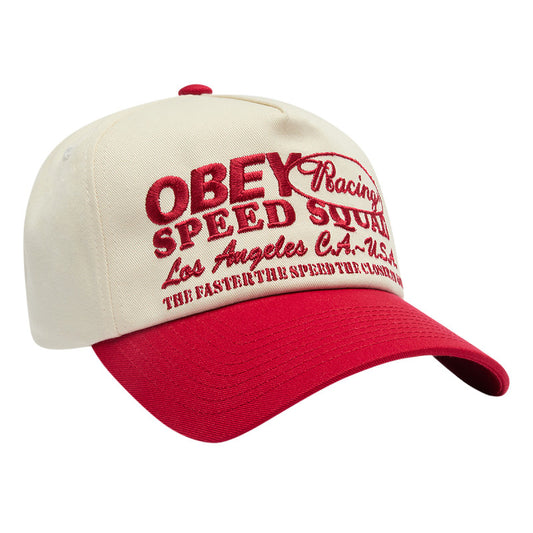 Obey Speed Squad 5 Panel Cap True Red