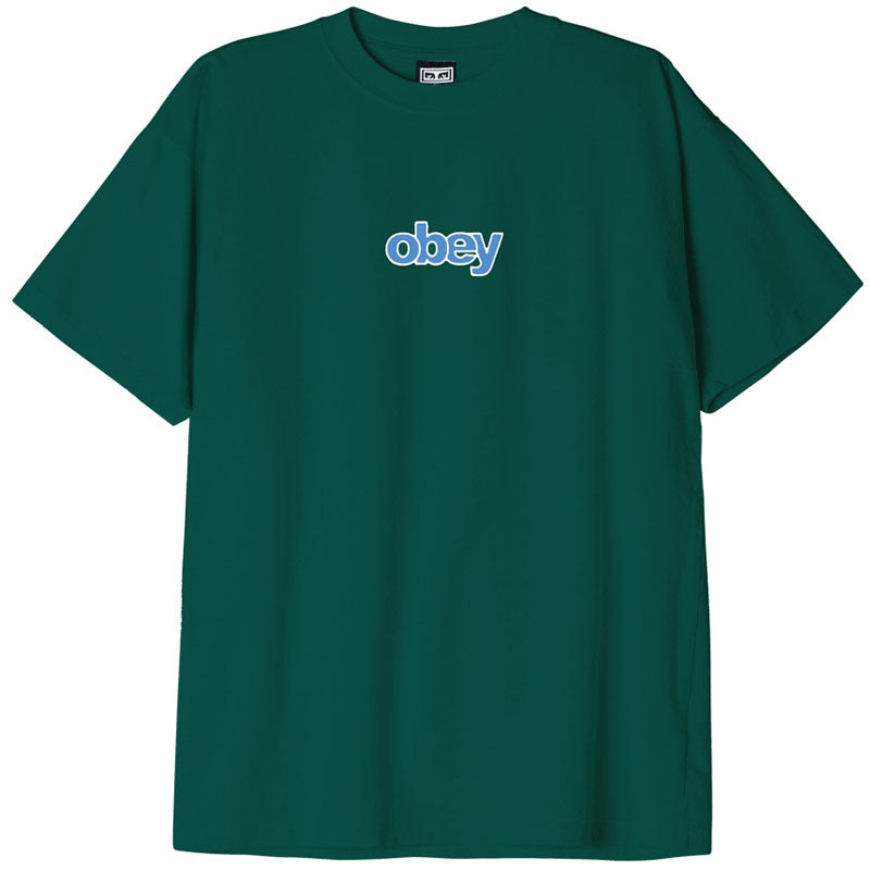 Obey Stack T-Shirt Adventure Green