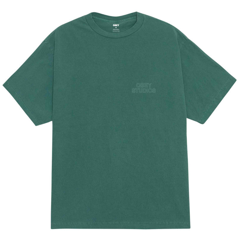 Obey Studios Outline T-Shirt Pigment Rainforest