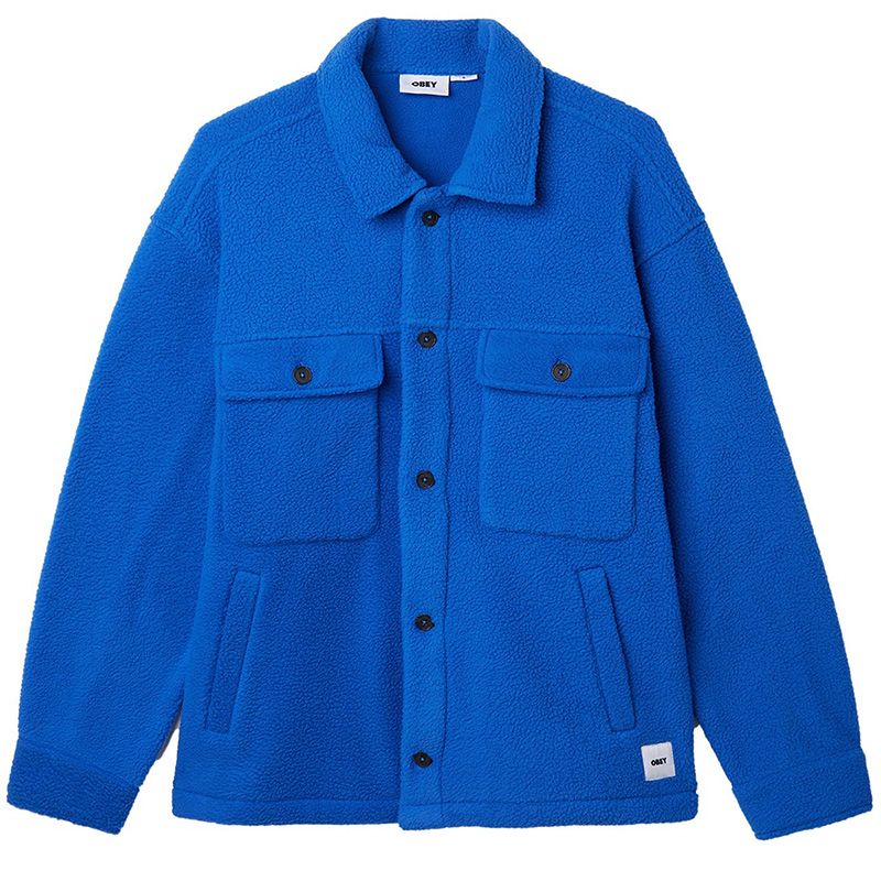 Obey Thompson Shirt Jacket Surf Blue