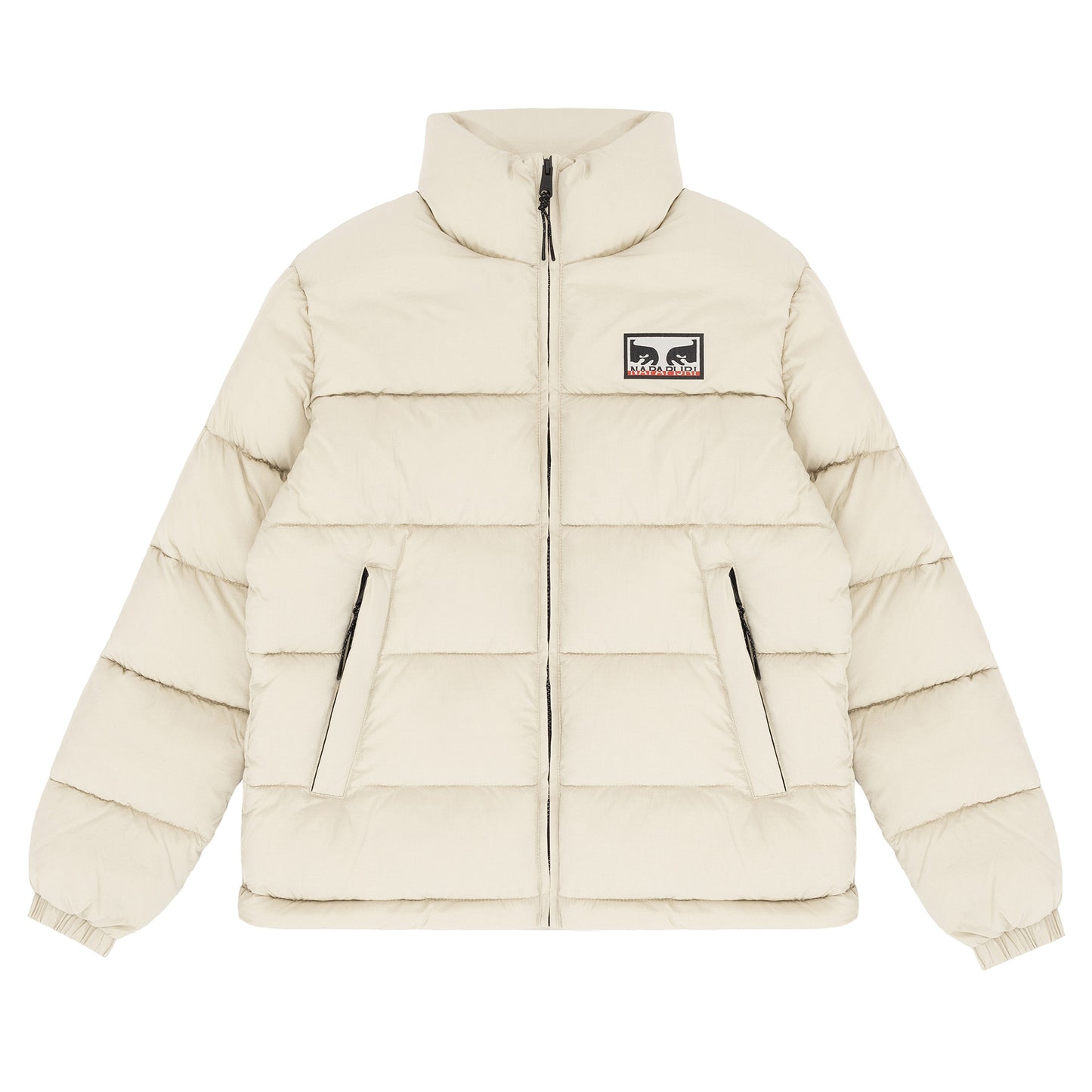 Obey X Napapijri Don't Just Watch It Burn Puffer Jacket Cream