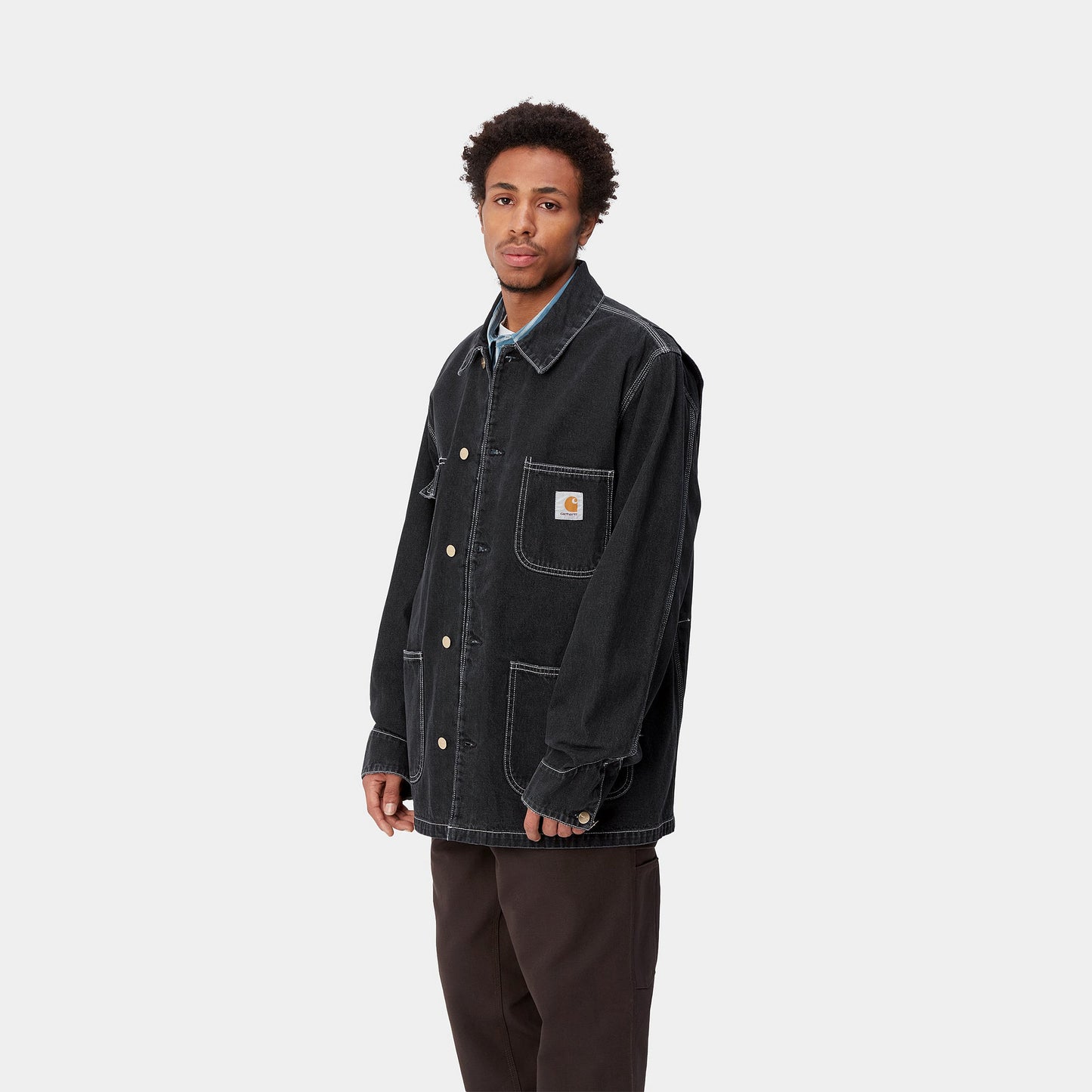 Carhartt WIP OG Chore Coat Black Stone Washed