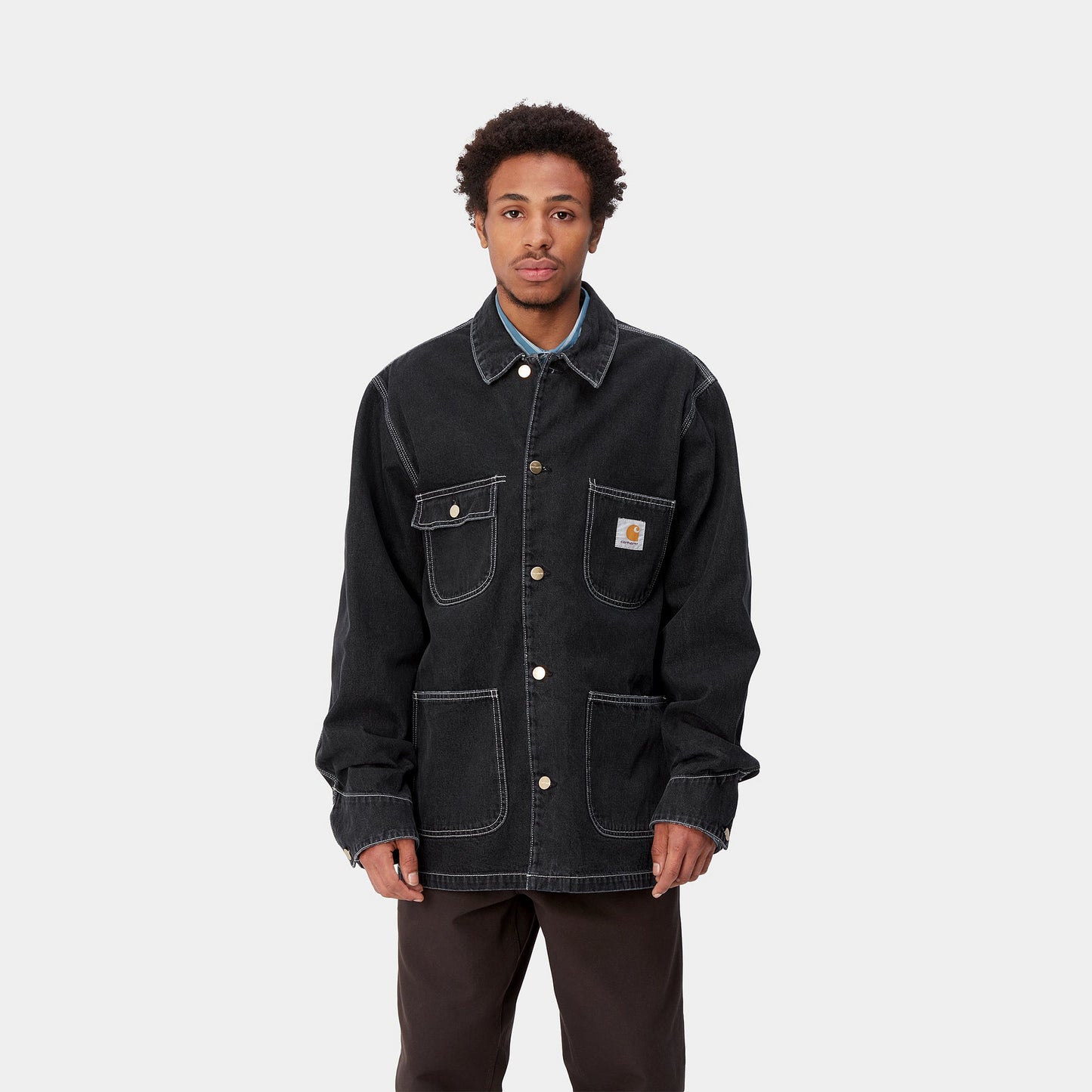 Carhartt WIP OG Chore Coat Black Stone Washed