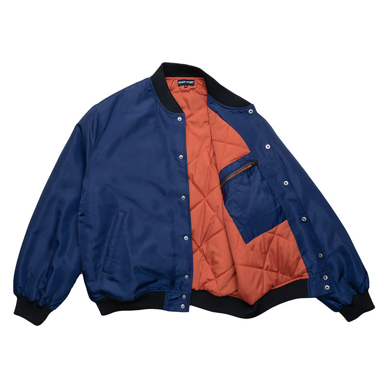 Pass Port Gardening Satin Jacket Navy