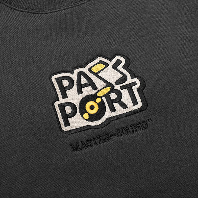 Pass-Port Master Sound Embroidered Crewneck Sweater Tar