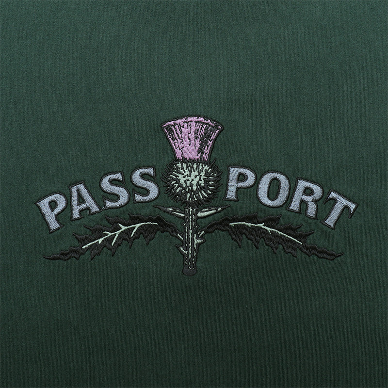 Pass Port Thistle Embroidery T-Shirt Forest Green