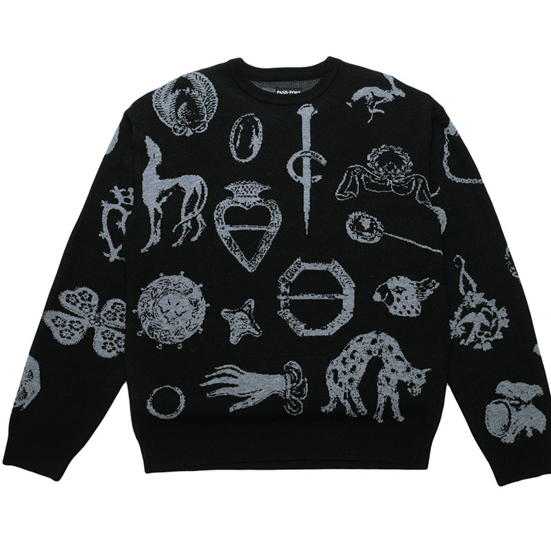 Pass Port Trinkets Knit Sweater Black