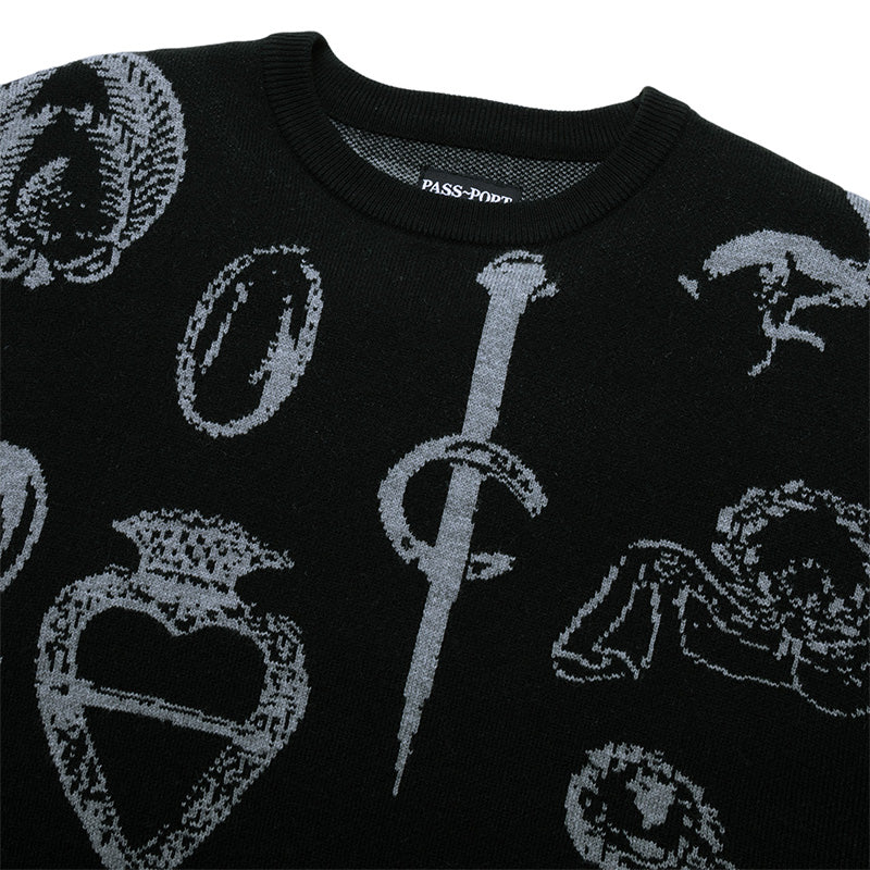 Pass Port Trinkets Knit Sweater Black