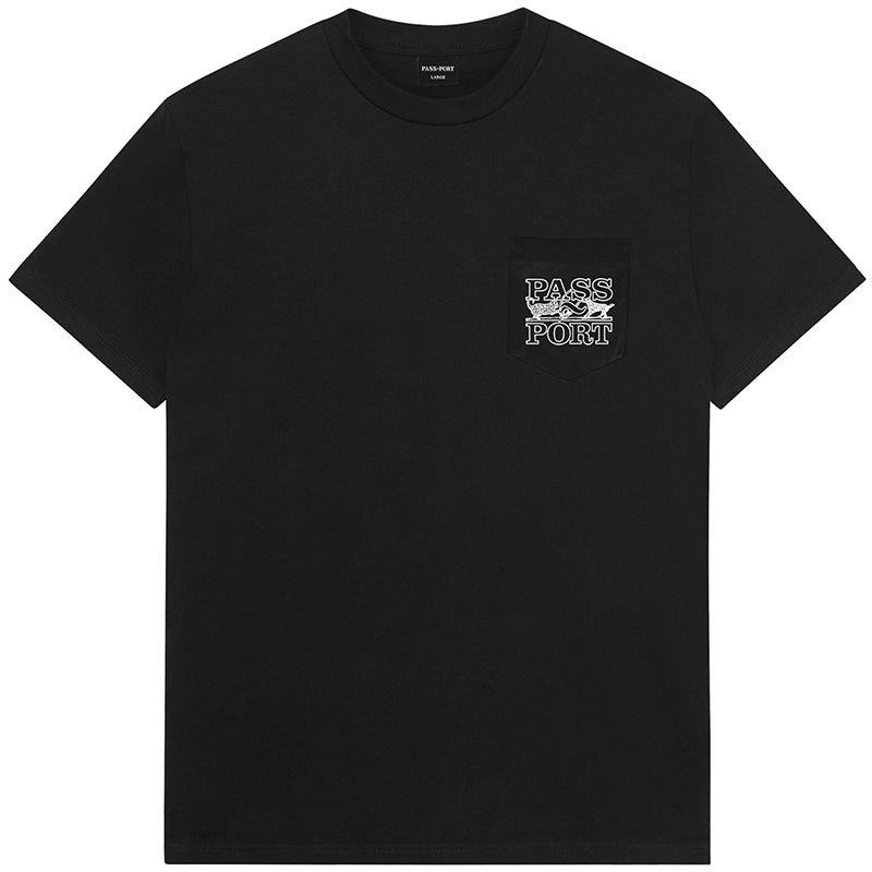 Pass Port Trinkets Pocket T-Shirt Black