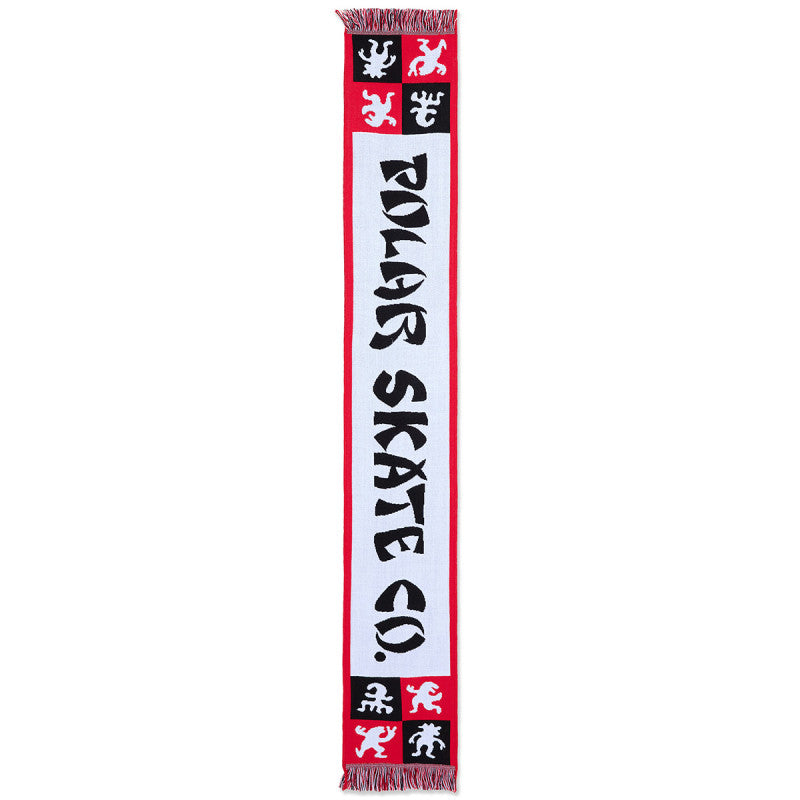 Polar Checkers Football Scarf Red