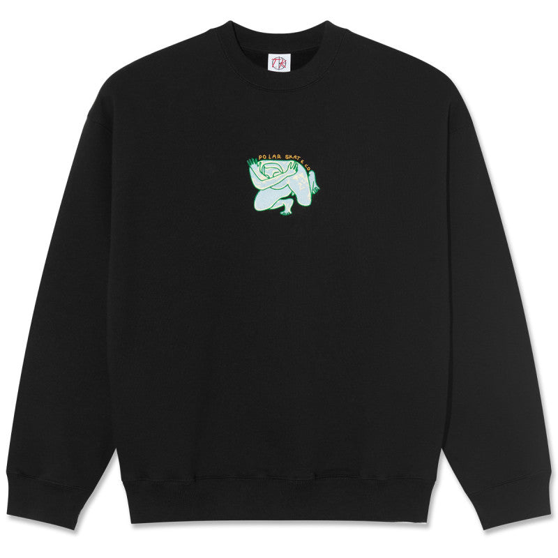Polar Dave Shy Bow Crewneck Sweaters Black