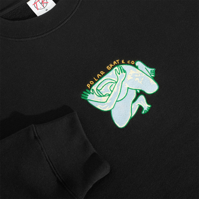 Polar Dave Shy Bow Crewneck Sweaters Black