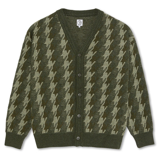 Polar Louis Cardigan Houndstooth Green