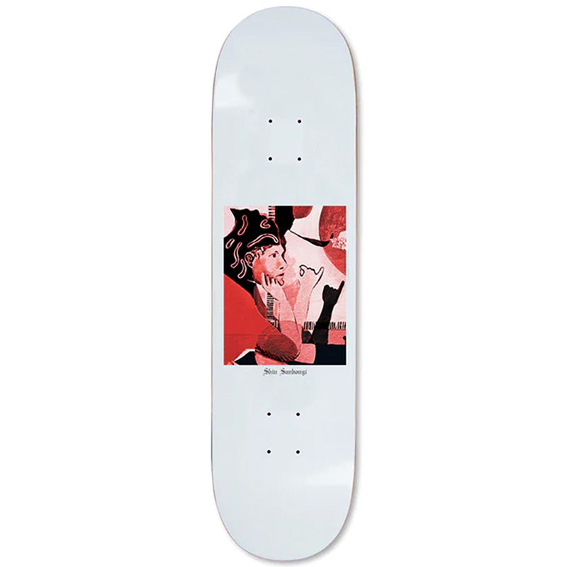 Polar Shin Sanbongi Contact Skateboard Deck White 8.25