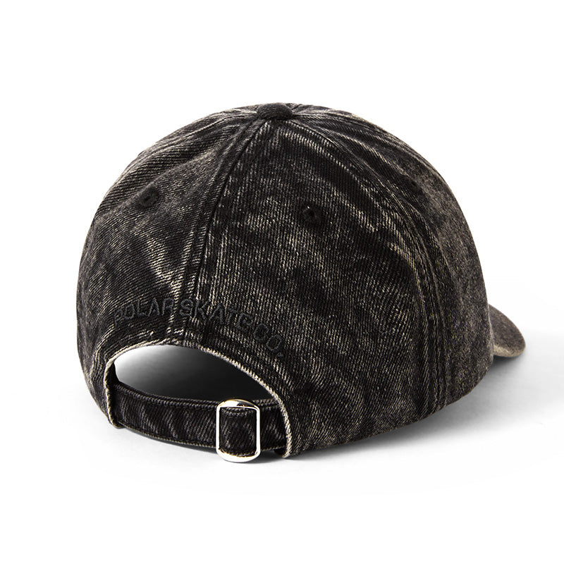Polar Stroke Logo Denim Cap Dark Acid Black