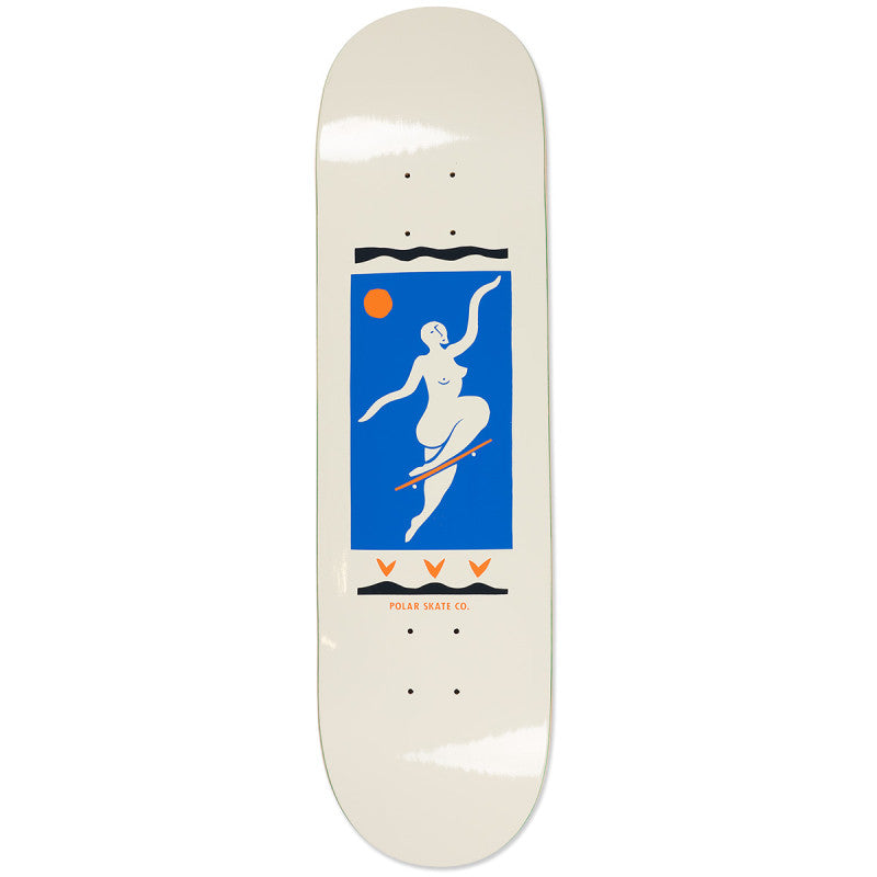 Polar Team No Comply Skateboard Deck Cream Short Shape 8.5
