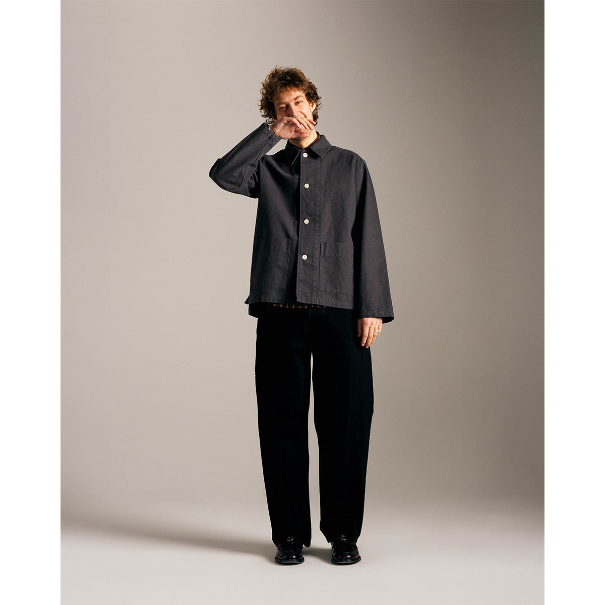 POP Beattie Overshirt Charcoal