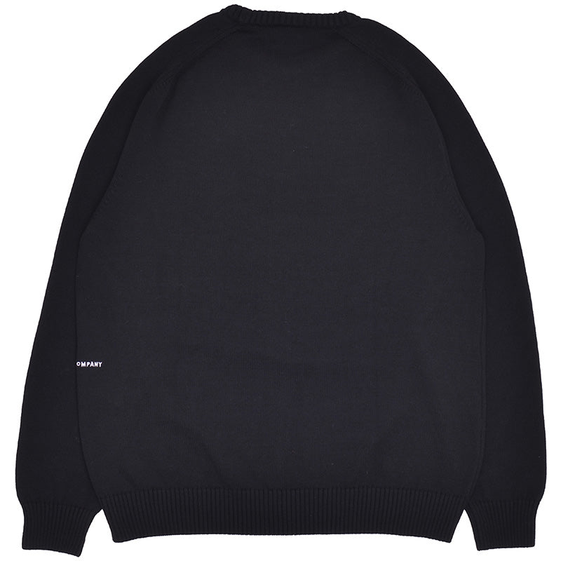 POP Corn Knitted Crewneck Sweater Black