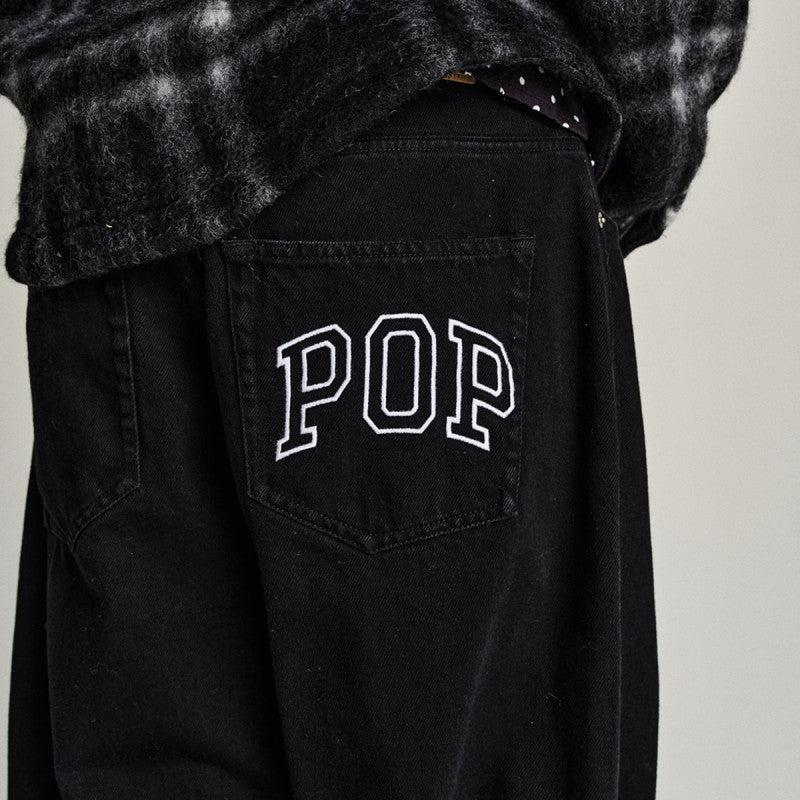 POP DRS Denim Arch Pants Rinsed Black
